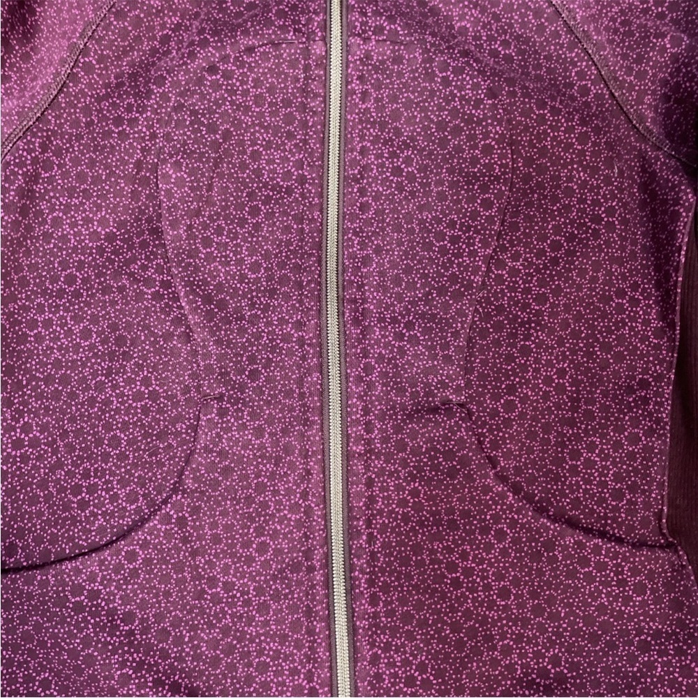 Lululemon Scuba Hoodie III Star Pixel Raspberry Bordeaux Drama Size 6 Full Zip - Picture 3 of 7